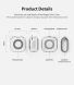 Защитный чехол RINGKE Slim X Case для Samsung Galaxy Buds Live / Buds Pro / Buds 2 / Buds 2 Pro / Buds FE - Glossy White (267807W). Фото 10 из 12