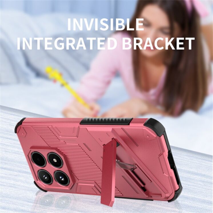 Защитный чехол с подставкой Deexe Bibercas для Xiaomi 17 - Black: фото 4 из 6