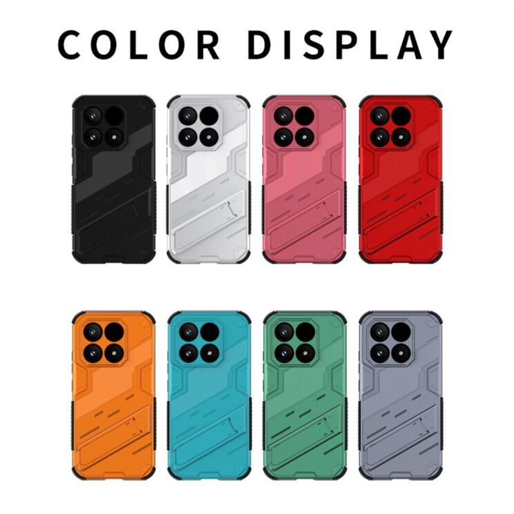 Защитный чехол с подставкой Deexe Bibercas для Xiaomi 17 - Black: фото 6 из 6