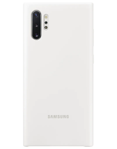 Захисний чохол Silicone Cover для Samsung Galaxy Note 10+ (N975)	 EF-PN975TWEGRU - White: фото 1 з 5