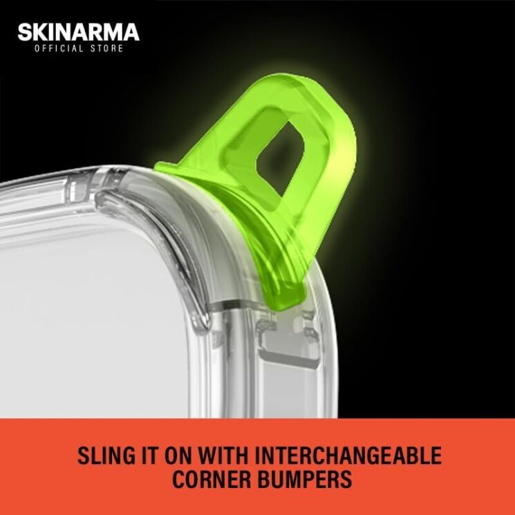 Защитный чехол SKINARMA SAIDO NITEGLOW Mag-Charge для Apple iPhone 16 Pro Max - Lime Green: фото 8 из 10