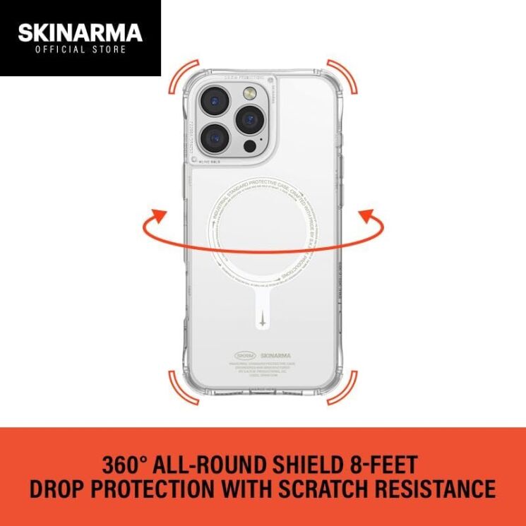 Защитный чехол SKINARMA SAIDO NITEGLOW Mag-Charge для Apple iPhone 16 Pro Max - Lime Green: фото 7 из 10