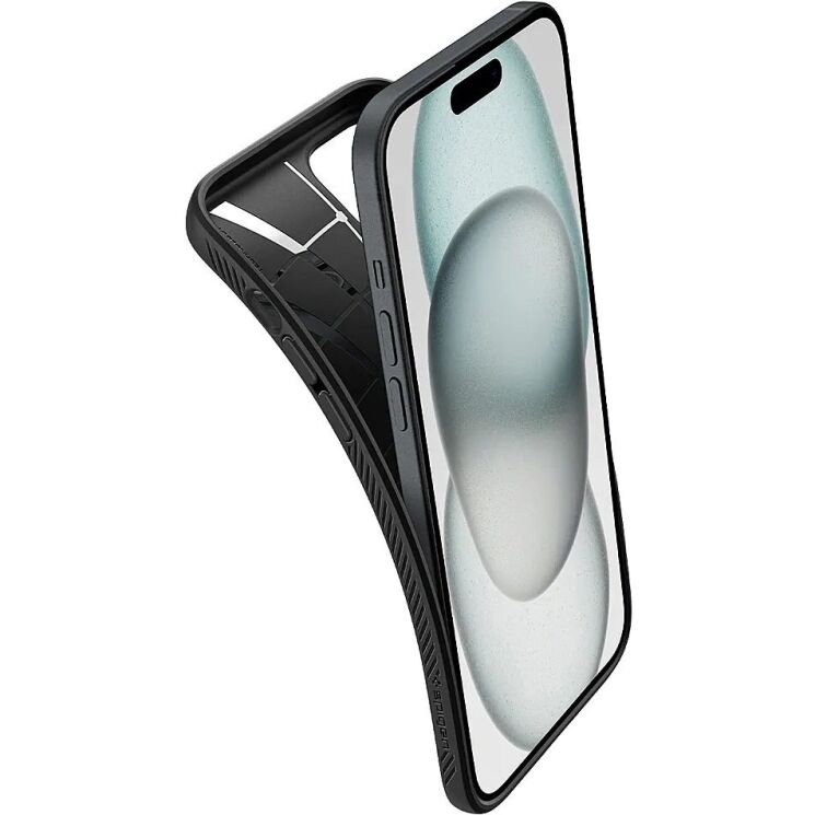 Захисний чохол Spigen Air Grip для iPhone 15 Plus (ACS06673) - Matte Black (339776B) Захисний чохол Spigen Air Grip для iPhone 15 Plus (ACS06673) - Matte Black: фото 5 з 12