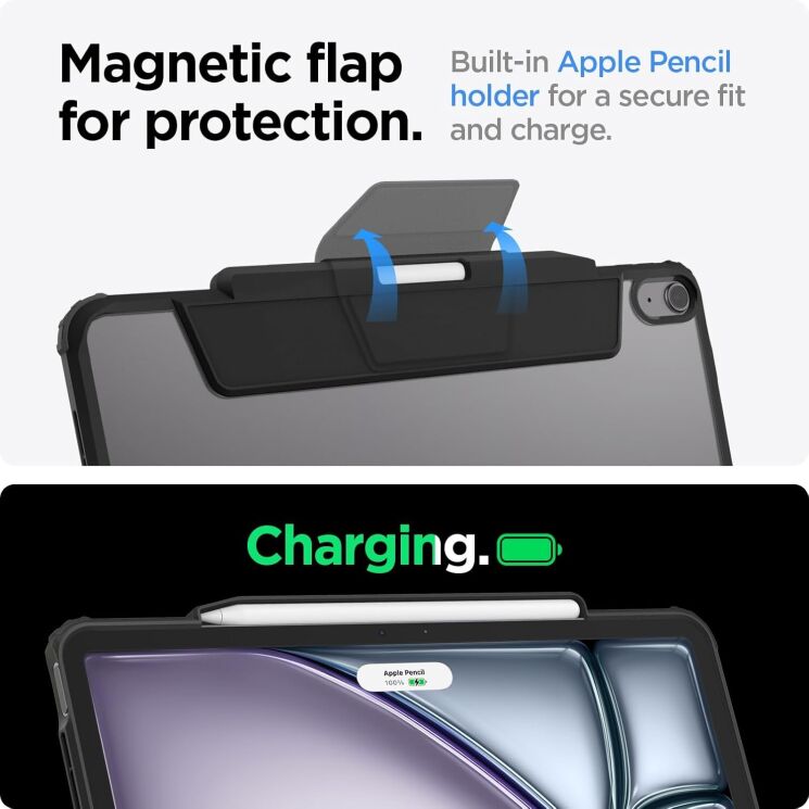 Захисний чохол Spigen (SGP) AirSkin Pro для Apple iPad Air 13 M3/M2 (2025/2024) - Black: фото 15 з 15