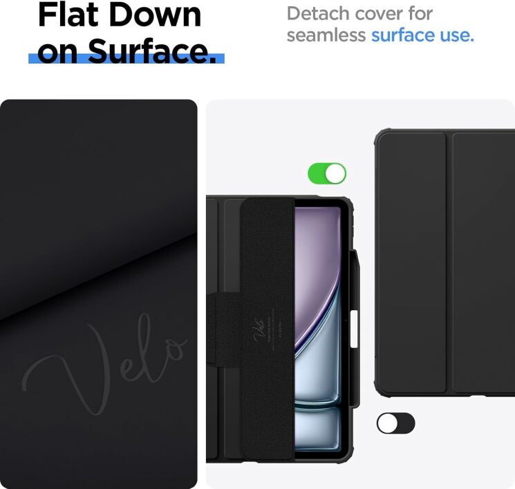 Захисний чохол Spigen (SGP) AirSkin Pro для Apple iPad Air 13 M3/M2 (2025/2024) - Black: фото 11 з 15