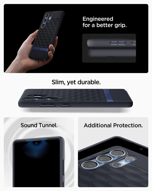 Защитный чехол Spigen (SGP) Caseology Parallax (MagFit) by Spigen для Samsung Galaxy S25 Ultra (S938) ACS09055 - Ash Grey: фото 16 из 16