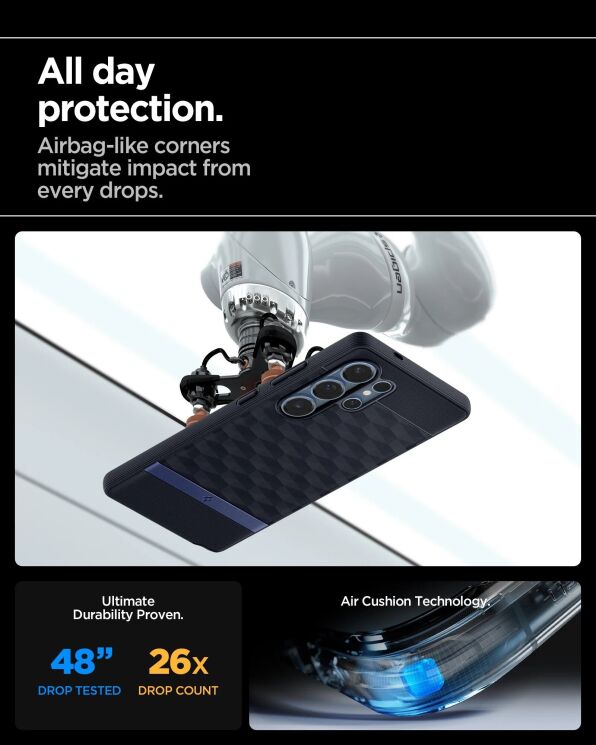 Защитный чехол Spigen (SGP) Caseology Parallax (MagFit) by Spigen для Samsung Galaxy S25 Ultra (S938) ACS09055 - Ash Grey: фото 15 из 16