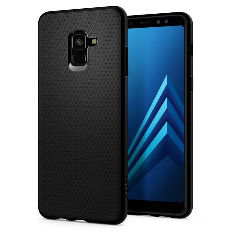 Захисний чохол Spigen SGP Liquid Air для Samsung Galaxy A8+ (A730) - Black: фото 1 з 7