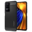 Защитный чехол Spigen (SGP) Rugged Armor для Xiaomi Poco F4 / Redmi K40S - Matte Black (299350B)