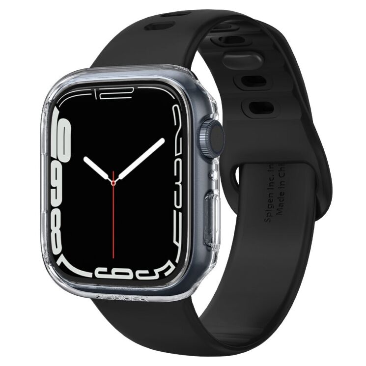 Защитный чехол Spigen (SGP) Thin Fit (FW) для Apple Watch 45 mm (7 / 8 / 9 Series) - Crystal Clear: фото 4 из 16