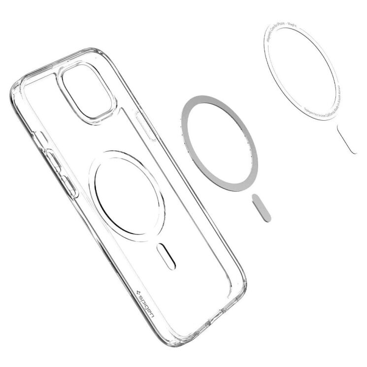 Защитный чехол Spigen (SGP) Ultra Hybrid (MagFit) для Apple iPhone 14 - Carbon Fiber: фото 3 из 15
