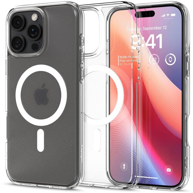 Защитный чехол Spigen (SGP) Ultra Hybrid (MagFit) для Apple iPhone 16 Pro - Frost Clear: фото 1 из 15
