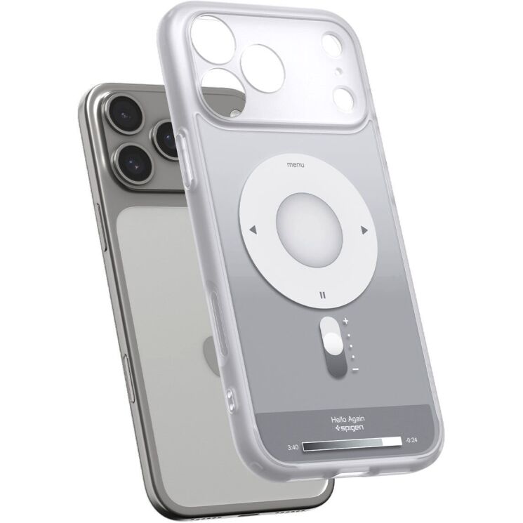 Защитный чехол Spigen Ultra Hybrid (MagFit) Сlassic для iPhone 17 Pro (ACS10355) - Silver: фото 8 из 10