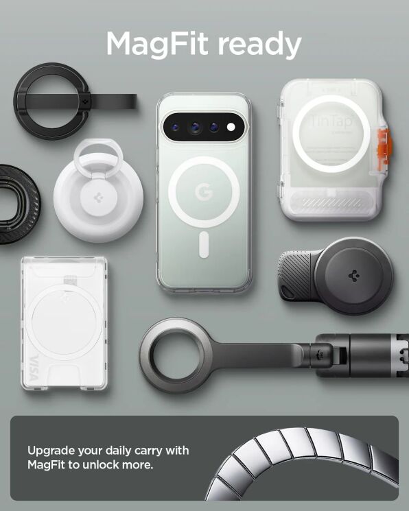 Захисний чохол Spigen Ultra Hybrid MagSafe Compatible для Google Pixel 11 Pro (ACS11431) - Clear/White: фото 12 з 12