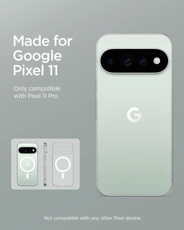 Захисний чохол Spigen Ultra Hybrid MagSafe Compatible для Google Pixel 11 Pro (ACS11431) - Clear/White: фото 8 з 12
