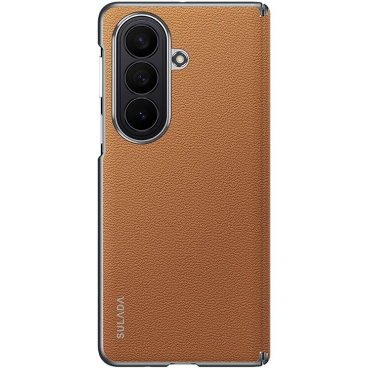 Защитный чехол SULADA Natural Leather Case для Samsung Galaxy Fold 8 Ultra - Brown (424019Z) Защитный чехол SULADA Natural Leather Case для Samsung Galaxy Fold 8 Ultra - Brown: фото 1 из 11