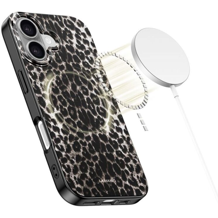 Защитный чехол Tech-Protect Lamano MagSafe для iPhone 17 - Leopard: фото 5 из 8