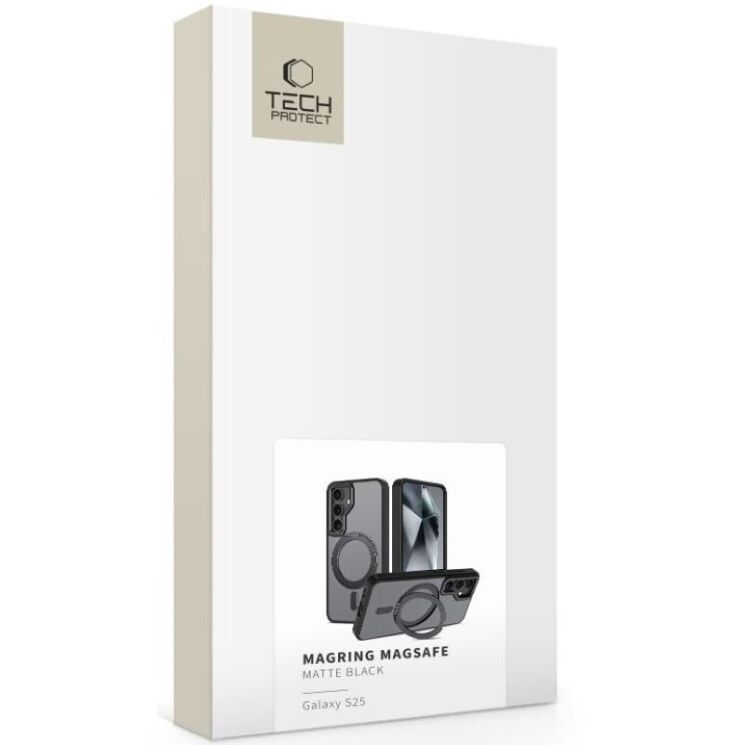 Захисний чохол Tech-Protect MagRing MagSafe для Samsung Galaxy S25 (S931) - Matte Black: фото 2 з 5