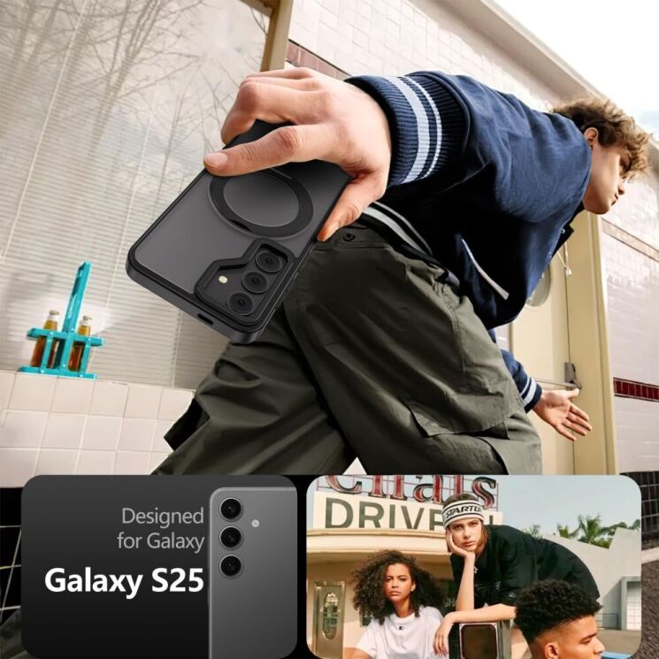 Захисний чохол Tech-Protect MagRing MagSafe для Samsung Galaxy S25 (S931) - Matte Black: фото 5 з 5