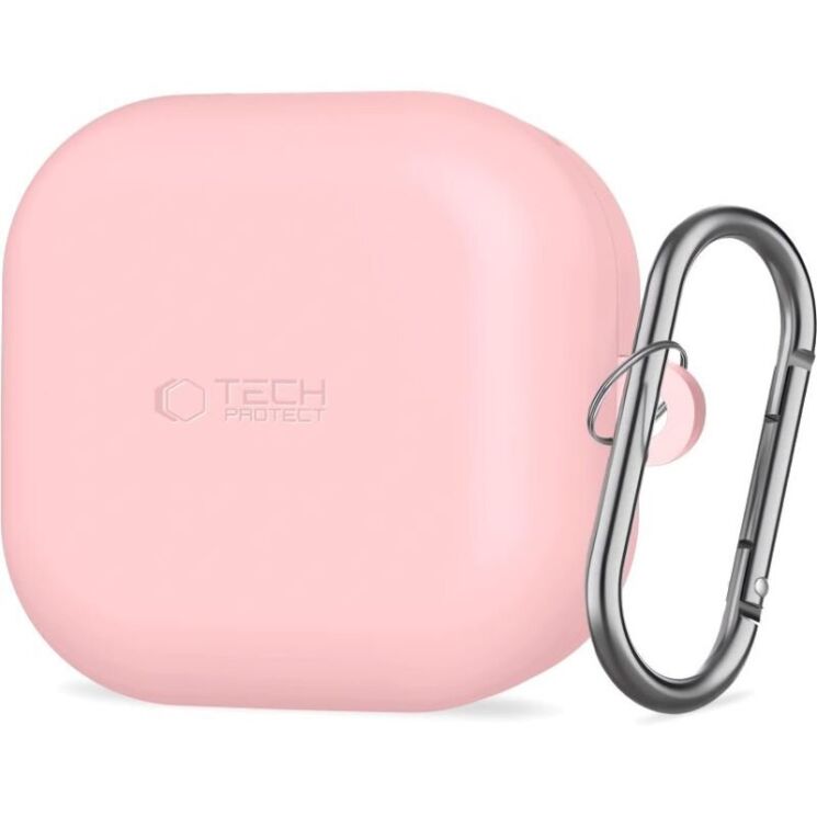Захисний чохол Tech-Protect Silicone Hook для Samsung Galaxy Buds 4 / Buds 4 Pro - Dusty Pink: фото 1 з 7