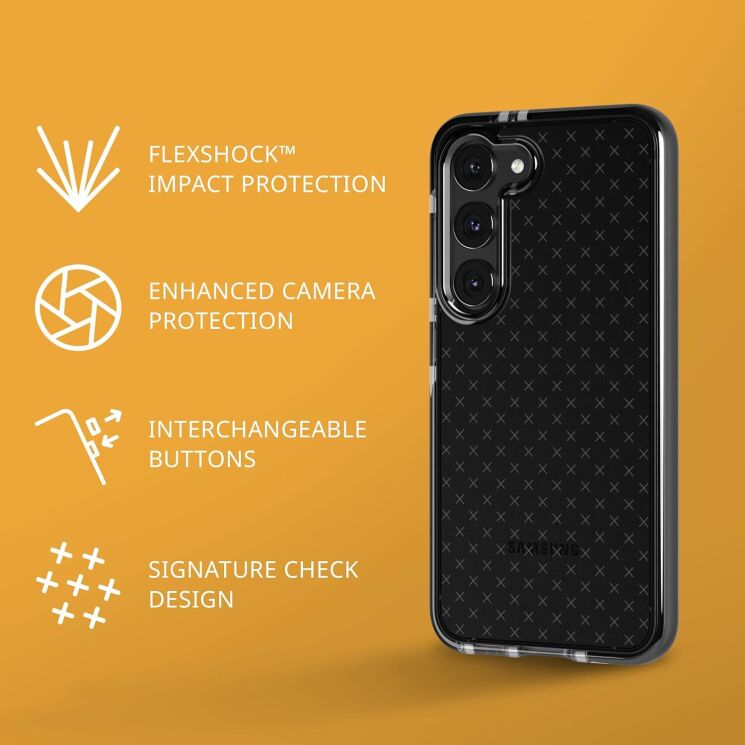 Захисний чохол Tech21 Evo Check для Samsung Galaxy S23 (S911) - Black: фото 4 з 7