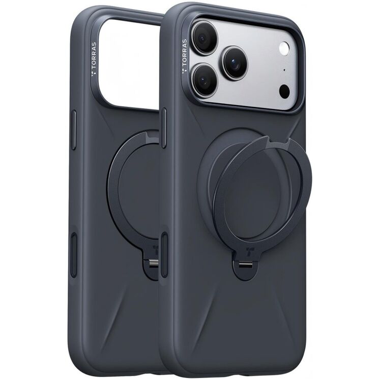 Захисний чохол TORRAS Ostand Q3 Silicone (with MagSafe) для iPhone 18 Pro Max / 17 Pro Max - Black: фото 1 з 1
