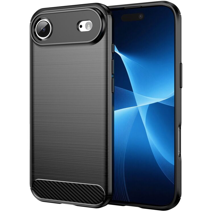 Защитный чехол UniCase Carbon для Apple iPhone 17 Air - Black: фото 1 из 11