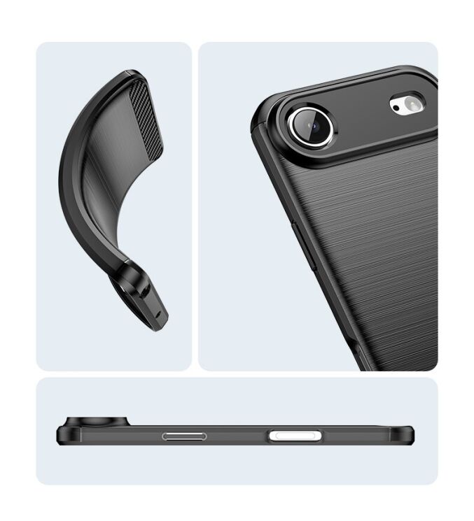 Защитный чехол UniCase Carbon для Apple iPhone 17 Air - Black: фото 11 из 11