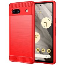 Защитный чехол UniCase Carbon для Google Pixel 7a - Red: фото 1 из 8