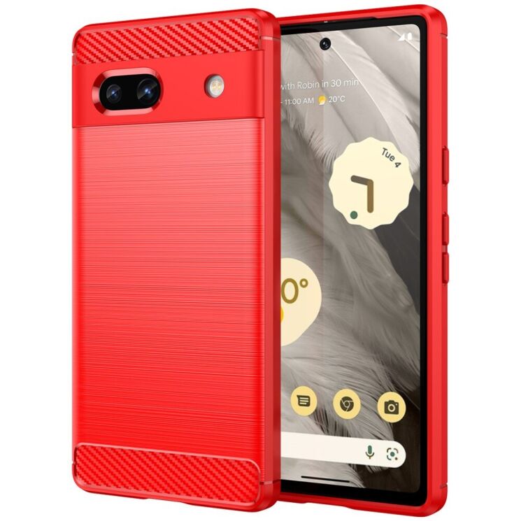 Защитный чехол UniCase Carbon для Google Pixel 7a - Red: фото 1 из 8