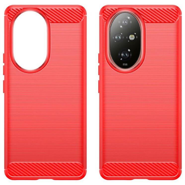 Захисний чохол UniCase Carbon для Honor 200 Pro - Red: фото 2 з 8