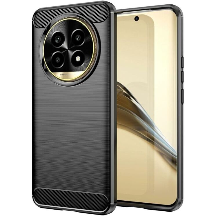 Защитный чехол UniCase Carbon для Realme 13 Pro / 13 Pro Plus - Black: фото 1 из 12