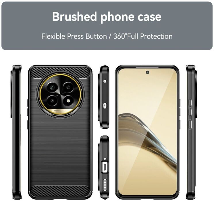 Защитный чехол UniCase Carbon для Realme 13 Pro / 13 Pro Plus - Black: фото 3 из 12