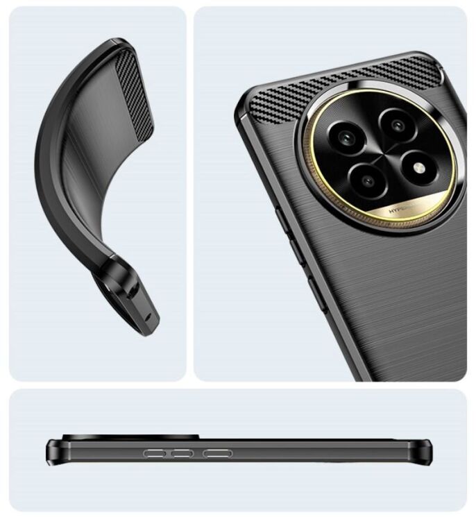 Защитный чехол UniCase Carbon для Realme 13 Pro / 13 Pro Plus - Black: фото 12 из 12