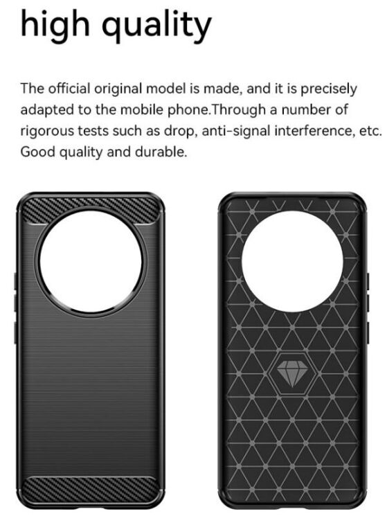 Защитный чехол UniCase Carbon для Realme 13 Pro / 13 Pro Plus - Black: фото 11 из 12