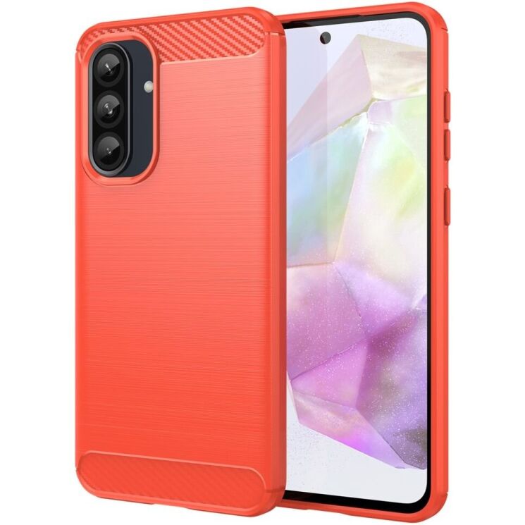 Защитный чехол UniCase Carbon для Samsung Galaxy A36 (A366) / A56 (A566) - Red: фото 1 из 8