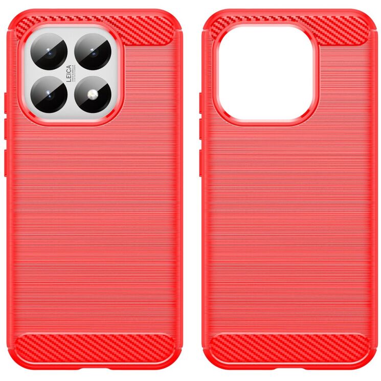 Защитный чехол UniCase Carbon для Xiaomi 15T - Red: фото 2 из 8