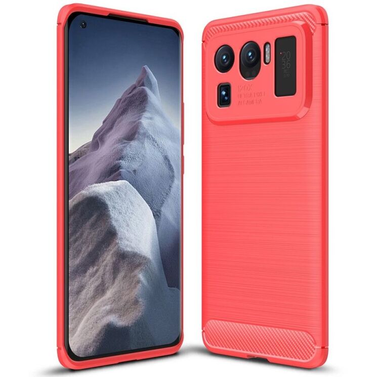 Защитный чехол UniCase Carbon для Xiaomi Mi 11 Ultra - Red: фото 1 из 9