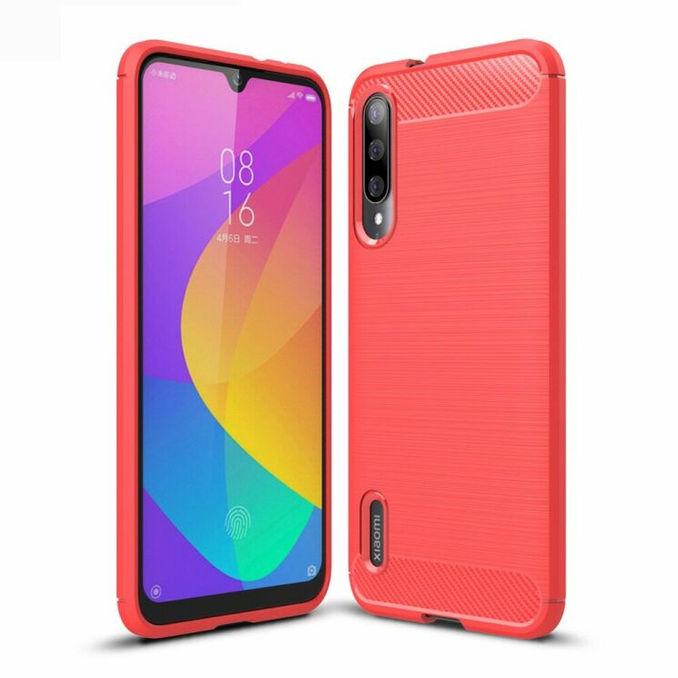 Защитный чехол UniCase Carbon для Xiaomi Mi CC9e / Mi A3 - Red: фото 1 из 10