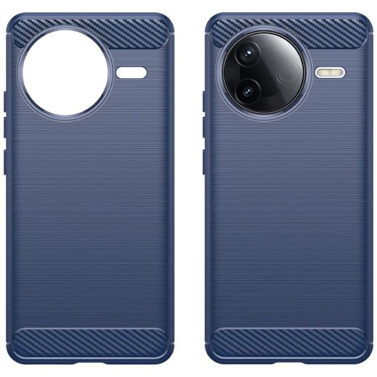 Защитный чехол UniCase Carbon для Xiaomi Poco F7 Pro - Blue: фото 2 из 8