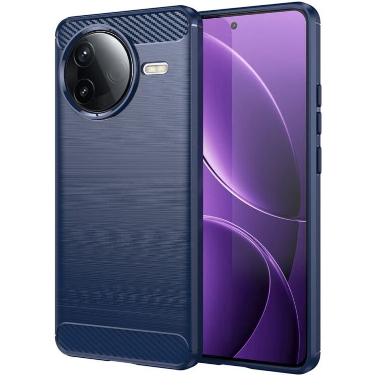 Защитный чехол UniCase Carbon для Xiaomi Poco F7 Pro - Blue: фото 1 из 8