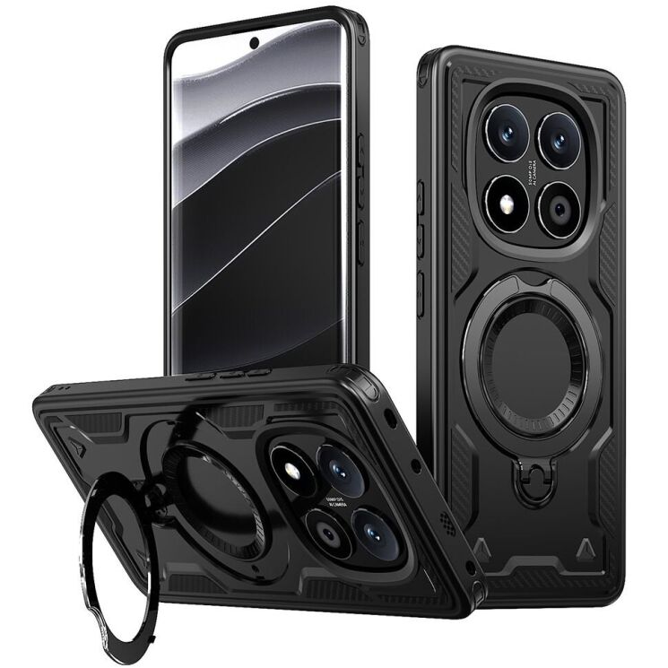 Защитный чехол UniCase Lander Armor для Xiaomi Redmi Note 14 Pro 5G / Poco X7 - Black: фото 1 из 6