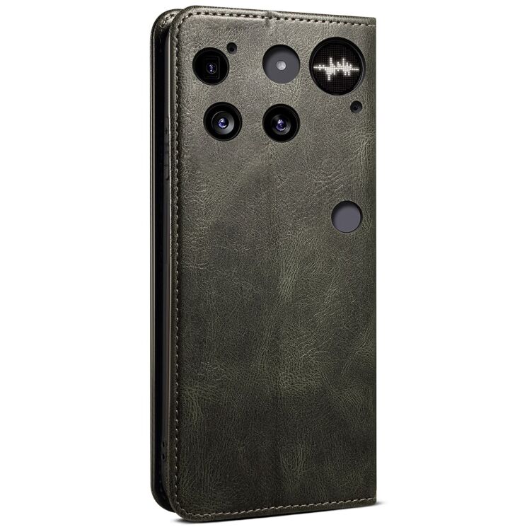 Защитный чехол UniCase Leather Wallet для Nothing Phone (3) - Green: фото 6 из 8