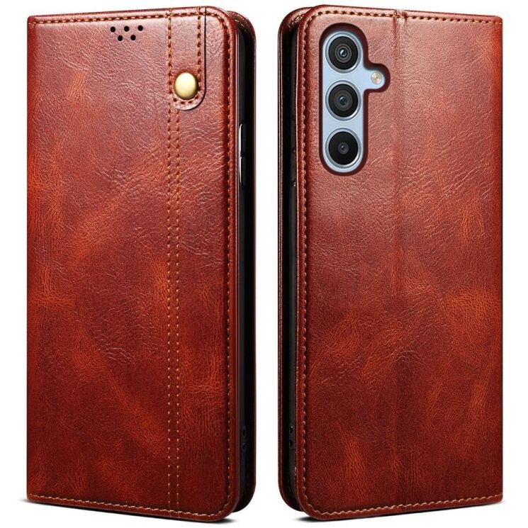 Защитный чехол UniCase Leather Wallet для Samsung Galaxy A05s (A057) - Brown: фото 1 из 6