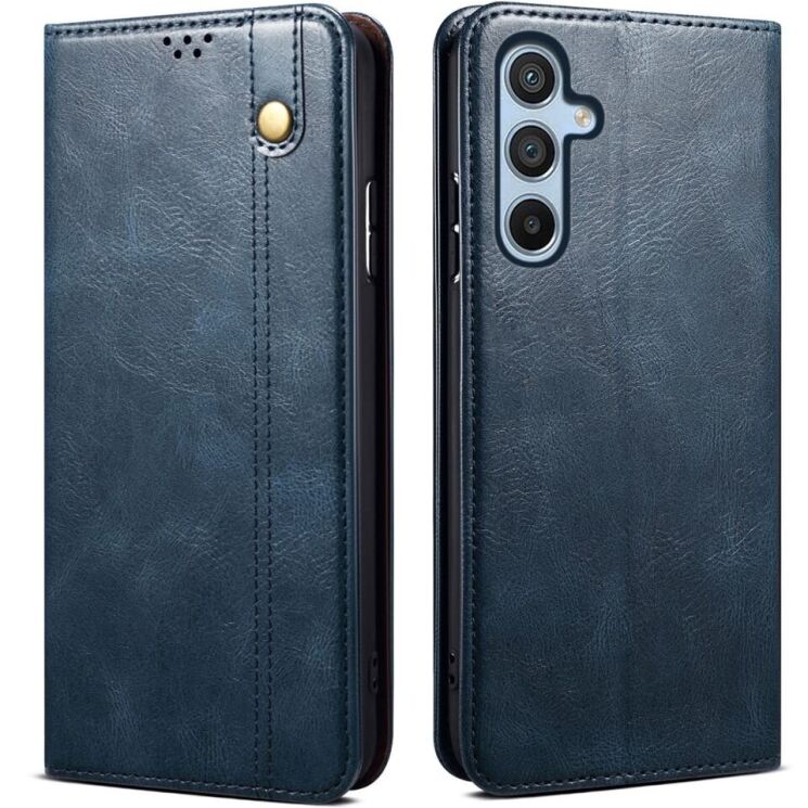 Защитный чехол UniCase Leather Wallet для Samsung Galaxy A54 (A546) - Blue: фото 1 из 8