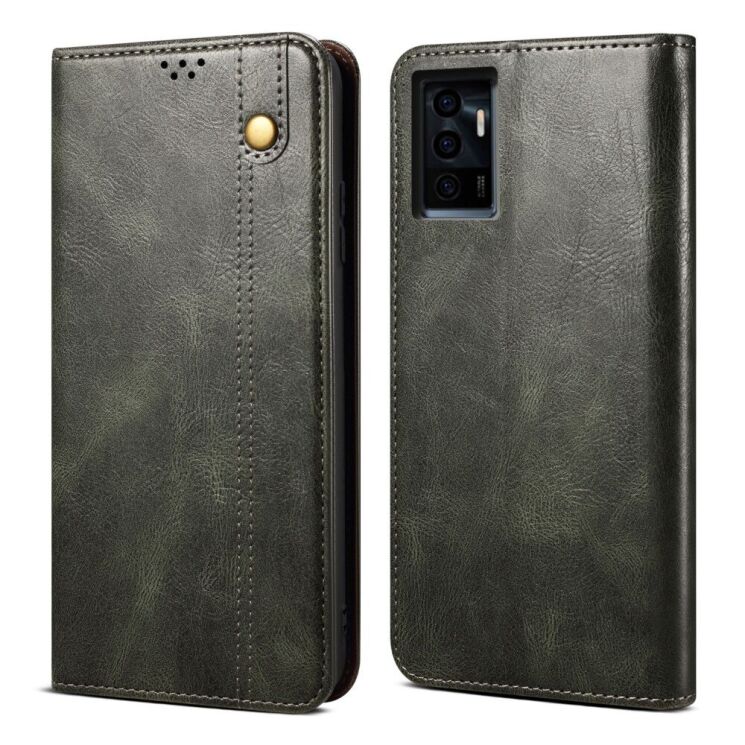 Защитный чехол UniCase Leather Wallet для VIVO V23e - Green: фото 1 из 6