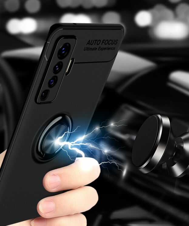 Защитный чехол UniCase Magnetic Ring для VIVO X50 - Black: фото 9 из 16