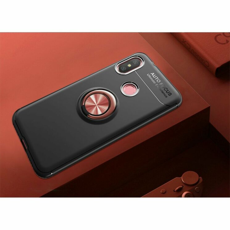 Защитный чехол UniCase Magnetic Ring для Xiaomi Mi Play - Black / Rose Gold: фото 2 из 14