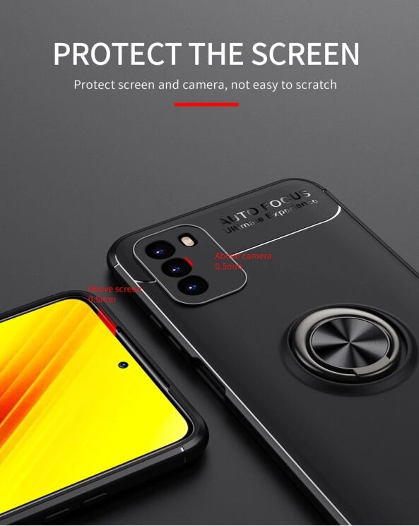 Защитный чехол UniCase Magnetic Ring для Xiaomi Poco M3 - Red: фото 13 из 16