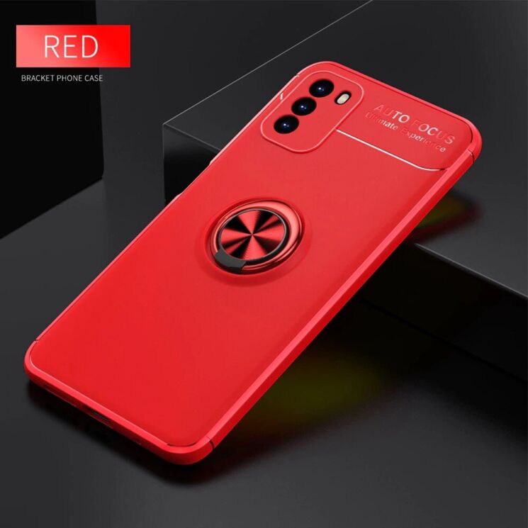 Защитный чехол UniCase Magnetic Ring для Xiaomi Poco M3 - Red: фото 2 из 16
